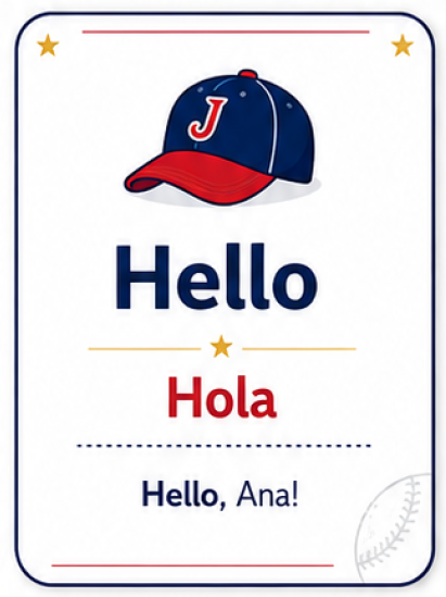 Flashcard Hello / Hola